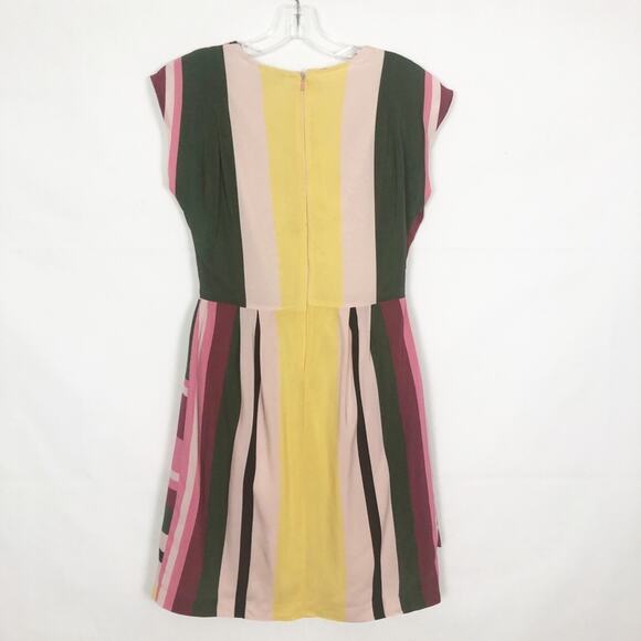 Slate & Willow 100% Silk Striped Sheath Dress Size 2 - Picture 8 of 12